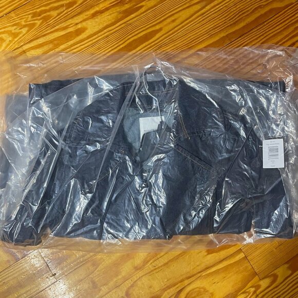 New Avec Les Filles Dark Denim Belted Utility Trench Coat XS $218 - Picture 7 of 8